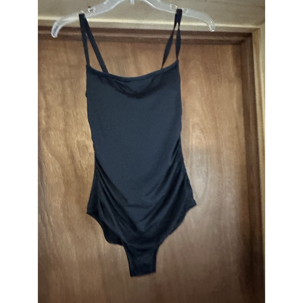 Shade & Shore Womens Black One Pc Swimsuit Size 16 Tummy Control Full Seat NWT